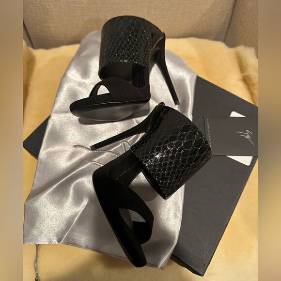 Giuseppe Zanotti Ankle Strap High Heels mules Sandals Open Toe size 35,5 - Picture 4 of 10